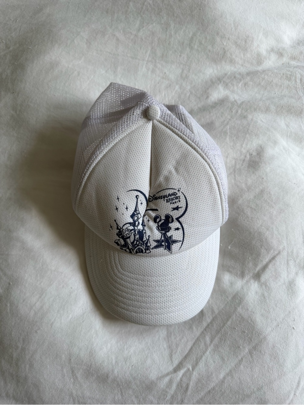 Disneyland Resort Paris White Mesh Baseball Cap